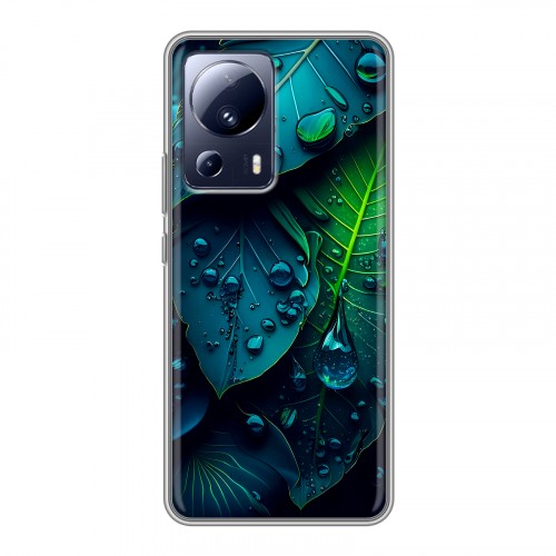 Дизайнерский силиконовый чехол для Xiaomi 13 Lite Листья