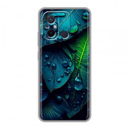 Дизайнерский силиконовый чехол для Xiaomi RedMi 12C Листья