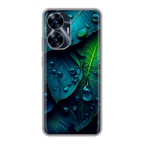 Дизайнерский силиконовый чехол для Realme C55 Листья