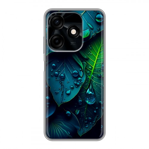Дизайнерский силиконовый чехол для Tecno Spark 10C Листья