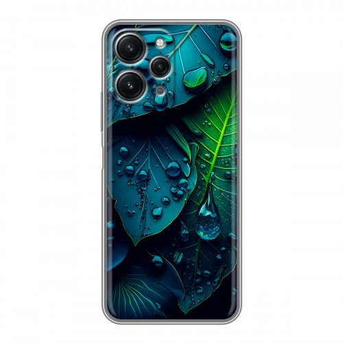 Дизайнерский силиконовый с усиленными углами чехол для Xiaomi RedMi 12 Листья