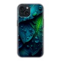 Дизайнерский силиконовый чехол для Iphone 15 Листья