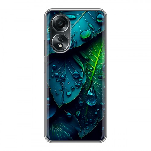 Дизайнерский силиконовый чехол для OPPO A58 4G Листья