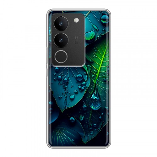 Дизайнерский силиконовый с усиленными углами чехол для Vivo V29 Листья