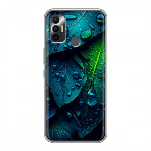 Дизайнерский силиконовый чехол для Tecno Spark 7 Листья