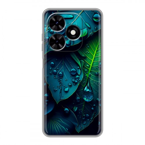 Дизайнерский силиконовый чехол для Tecno Spark Go 2024 Листья