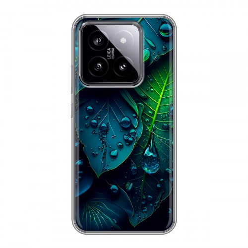 Дизайнерский силиконовый чехол для Xiaomi 14 Листья