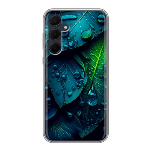 Дизайнерский силиконовый чехол для Samsung Galaxy A35 Листья