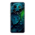 Дизайнерский силиконовый чехол для Xiaomi 14 Ultra Листья