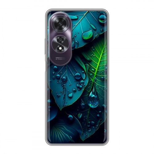 Дизайнерский силиконовый чехол для OPPO A60 Листья