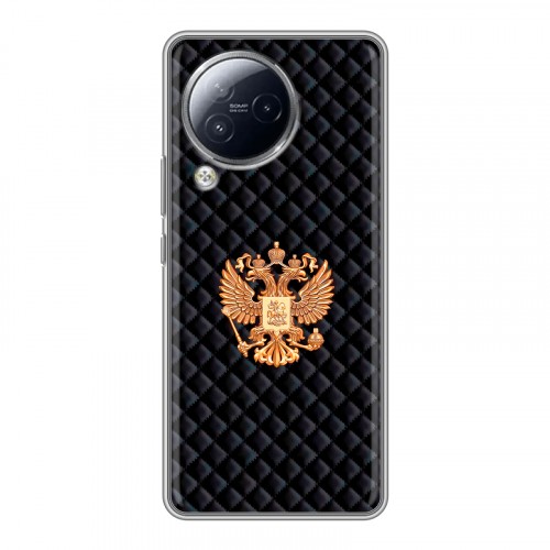 Дизайнерский силиконовый чехол для Xiaomi Civi 3 Герб России принт