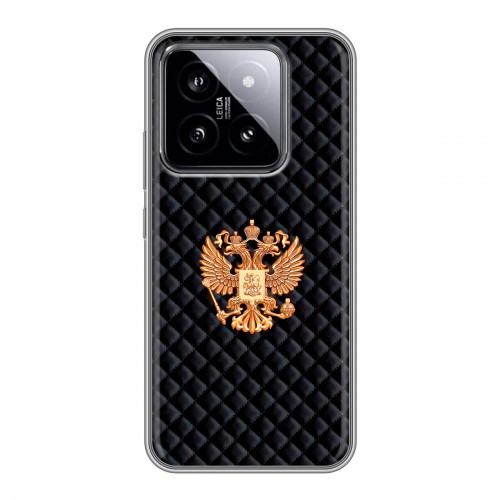 Дизайнерский силиконовый чехол для Xiaomi 14 Герб России принт