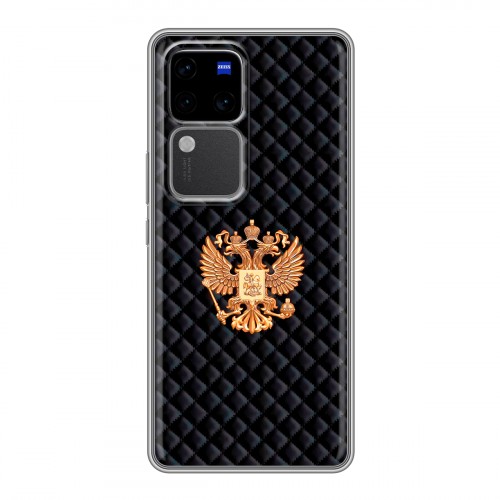 Дизайнерский силиконовый чехол для Vivo V30 Pro Герб России принт