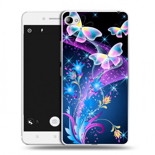 Дизайнерский пластиковый чехол для Lenovo S90 Бабочки