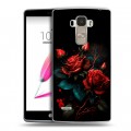 Дизайнерский пластиковый чехол для LG G4 Stylus Розы красные