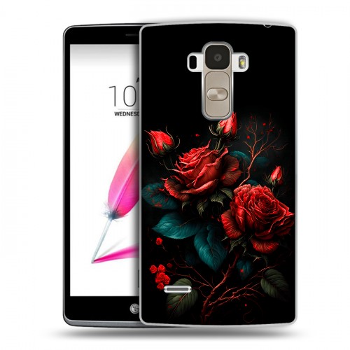 Дизайнерский пластиковый чехол для LG G4 Stylus Розы красные