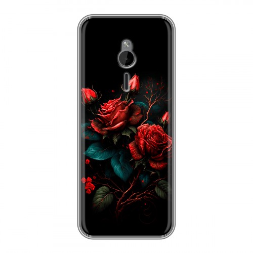 Дизайнерский силиконовый чехол для Nokia 230 Розы красные