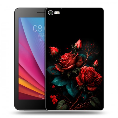 Дизайнерский силиконовый чехол для Huawei MediaPad T2 7.0 Pro Розы красные