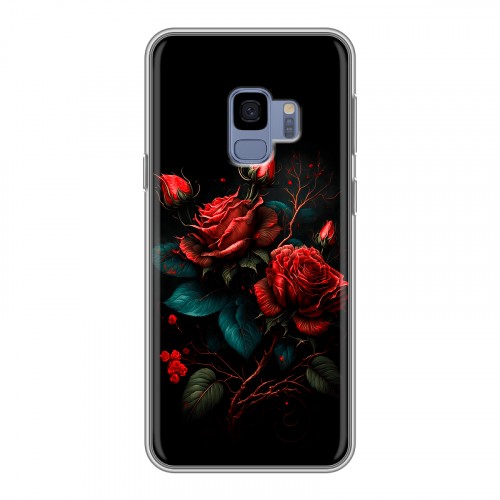 Дизайнерский силиконовый чехол для Samsung Galaxy S9 Розы красные