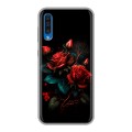 Дизайнерский силиконовый чехол для Samsung Galaxy A50 Розы красные