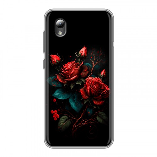 Дизайнерский силиконовый чехол для ZTE Blade A3 (2019) Розы красные