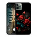 Дизайнерский силиконовый чехол для Iphone 11 Pro Розы красные