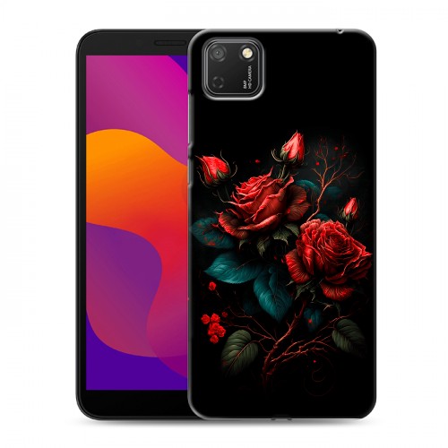 Дизайнерский силиконовый чехол для Huawei Honor 9S Розы красные