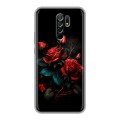 Дизайнерский силиконовый чехол для Xiaomi RedMi 9 Розы красные