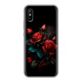 Дизайнерский силиконовый чехол для Xiaomi RedMi 9A Розы красные