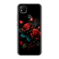 Дизайнерский силиконовый чехол для Xiaomi RedMi 9C Розы красные