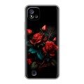 Дизайнерский силиконовый чехол для Realme C20 Розы красные