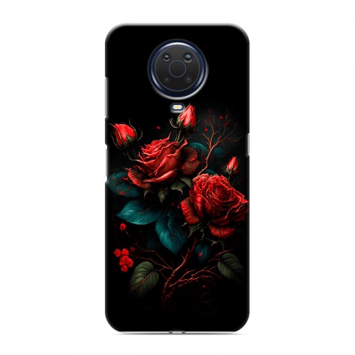 Дизайнерский силиконовый чехол для Nokia G20 Розы красные
