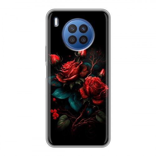 Дизайнерский силиконовый чехол для Huawei Nova 8i Розы красные