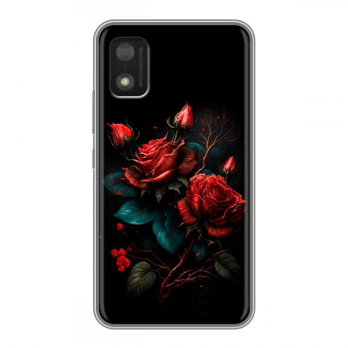 Дизайнерский силиконовый чехол для Itel A17 Розы красные