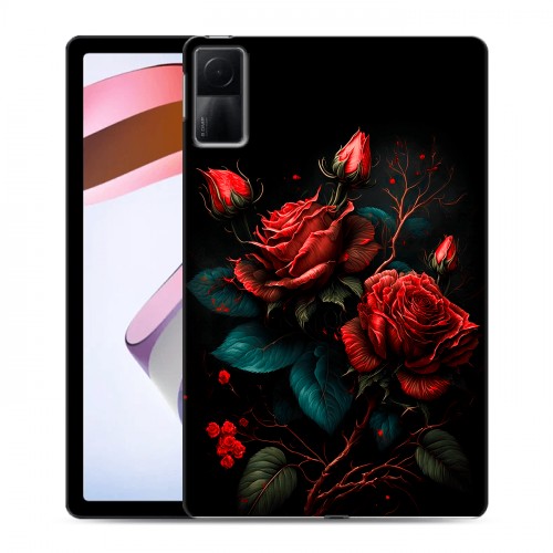 Дизайнерский силиконовый чехол для Xiaomi RedMi Pad Розы красные