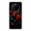 Дизайнерский силиконовый с усиленными углами чехол для Huawei Mate 50 Розы красные