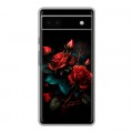 Дизайнерский силиконовый чехол для Google Pixel 6a Розы красные