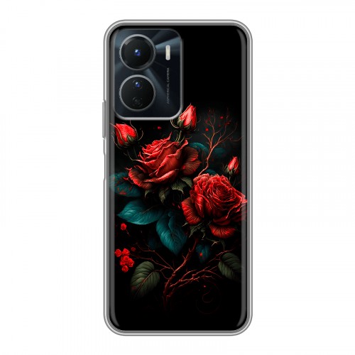 Дизайнерский силиконовый чехол для Vivo Y16 Розы красные