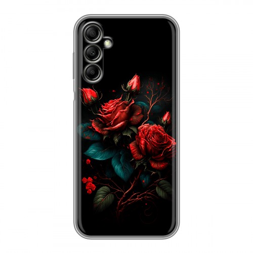 Дизайнерский силиконовый чехол для Samsung Galaxy A14 Розы красные