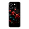 Дизайнерский силиконовый чехол для Infinix Smart 7 Розы красные