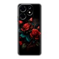 Дизайнерский силиконовый с усиленными углами чехол для Tecno Spark 10 Розы красные