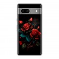 Дизайнерский пластиковый чехол для Google Pixel 7A Розы красные