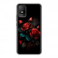Дизайнерский силиконовый чехол для TCL 403 Розы красные