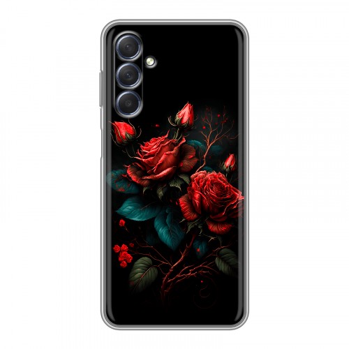Дизайнерский силиконовый чехол для Samsung Galaxy M54 Розы красные