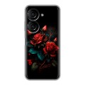Дизайнерский силиконовый чехол для ASUS ZenFone 9 Розы красные