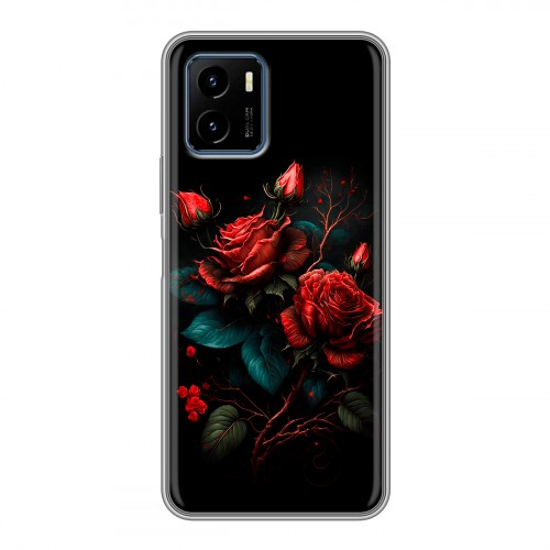 Дизайнерский силиконовый чехол для Vivo Y15s Розы красные