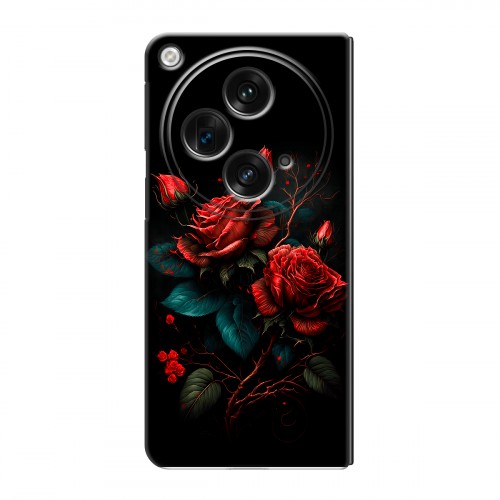 Дизайнерский пластиковый чехол для OPPO Find N3 Розы красные