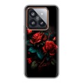 Дизайнерский силиконовый чехол для Xiaomi 14 Pro Розы красные