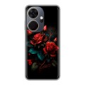 Дизайнерский силиконовый чехол для Itel P55 Plus Розы красные