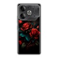 Дизайнерский силиконовый чехол для Tecno Pova 6 Розы красные